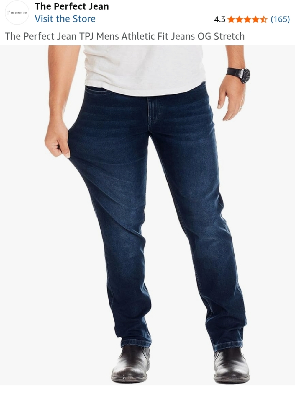 The Perfect Jean TPJ Athletic Fit Jeans OG Stretch Captain - Midnight Blue 33x32